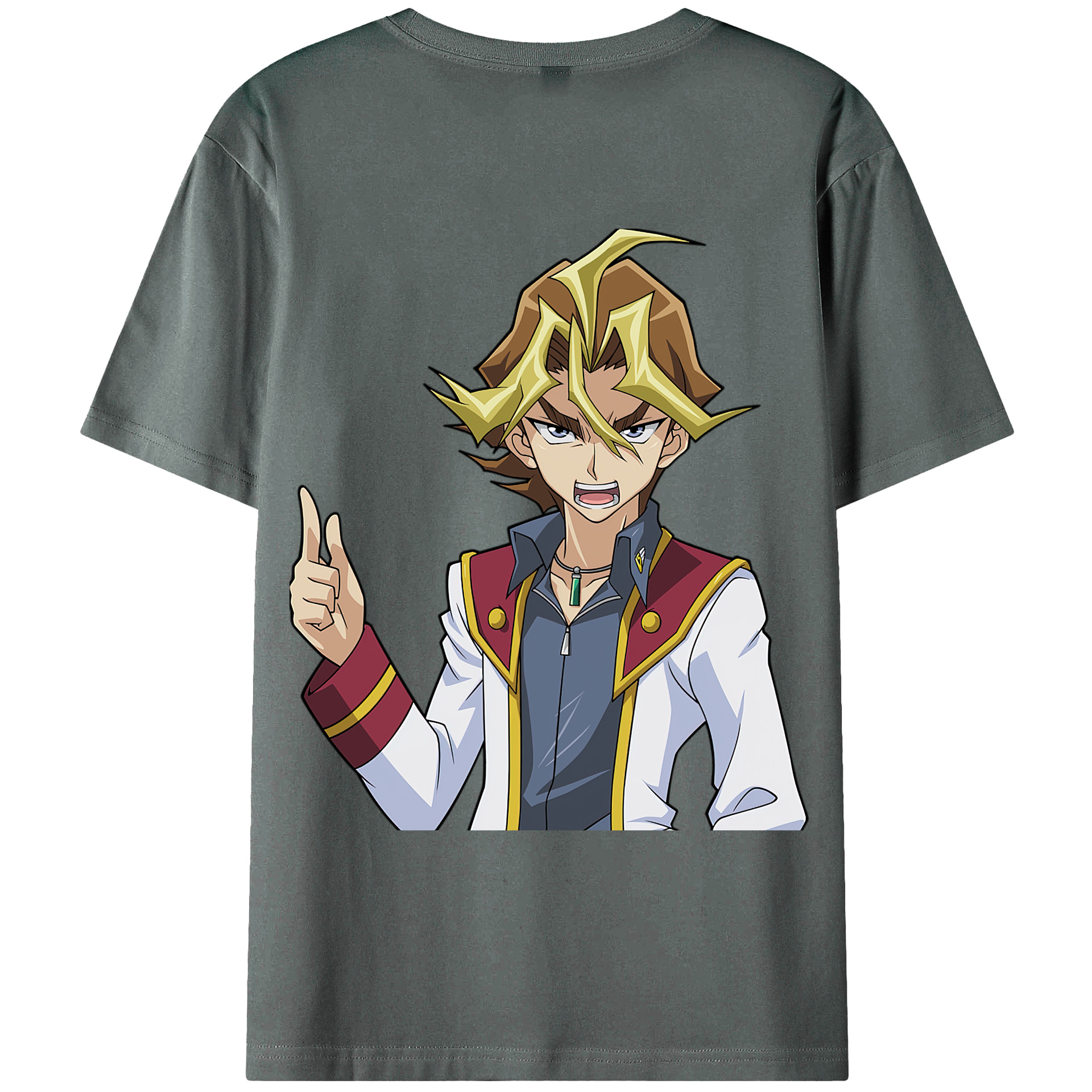 （画像用） 遊☆戯☆王 Yu-Gi-Oh! 綿100％ メンズ半袖Tシャツ（バックプリント） 通気性